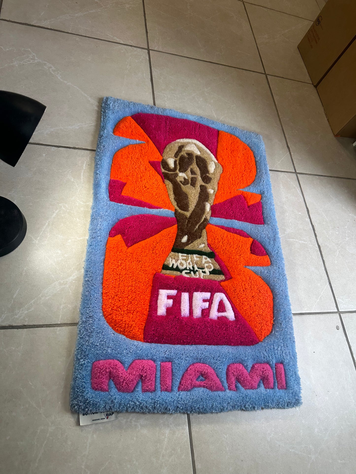 FWC26 MIAMI LOGO RUG