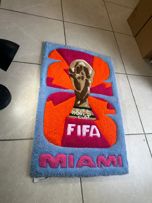 FWC26 MIAMI LOGO RUG